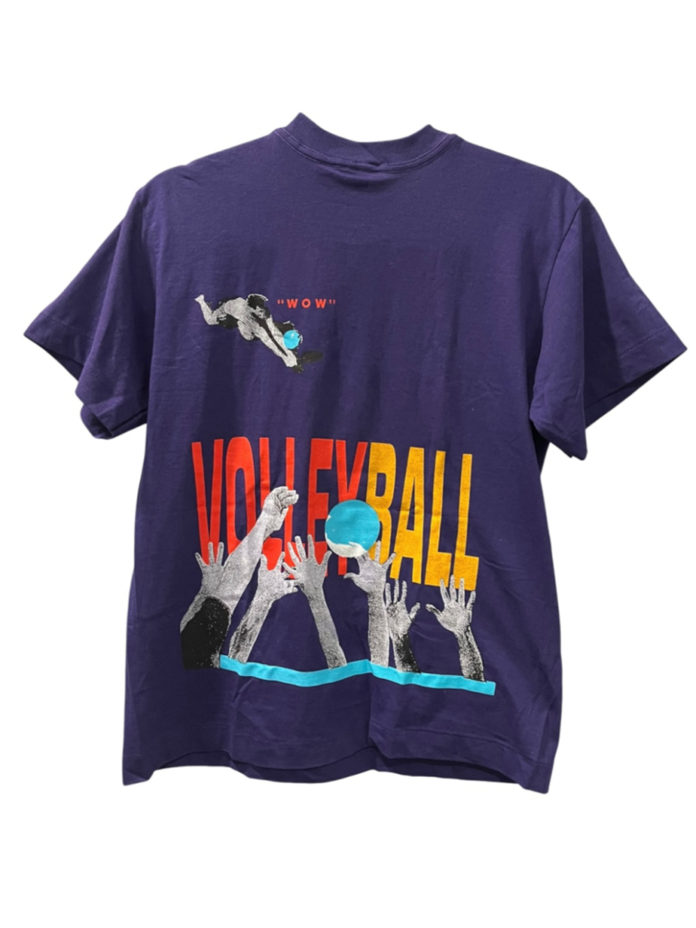 VTG 90s NWT Nike Volleyball Graphic T Shirt Deadstock Purple Boys M 10-12 USA